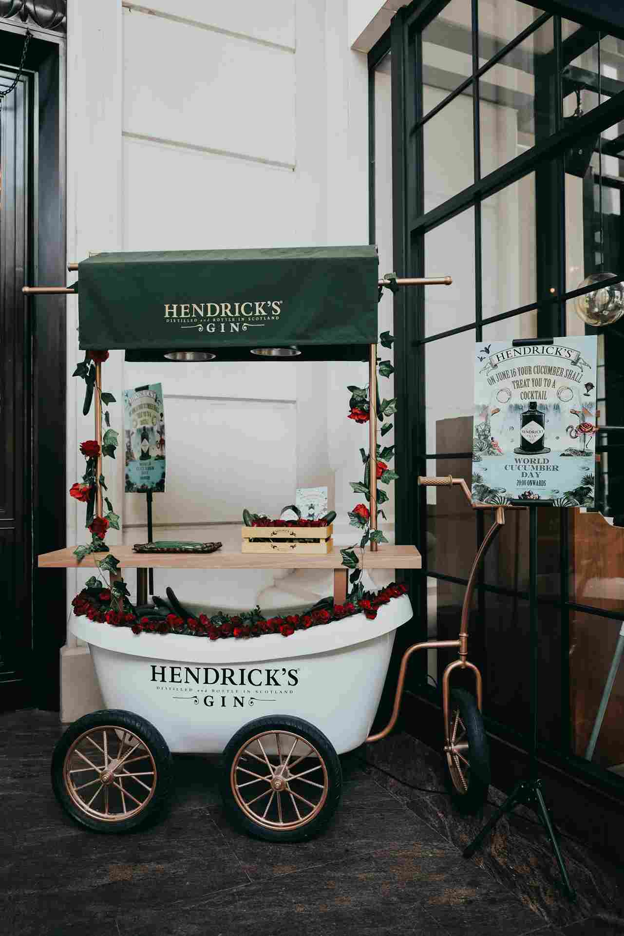 Hendrick's Gin. Gin. World cucumber day. Cucumber. Gin and tonic.